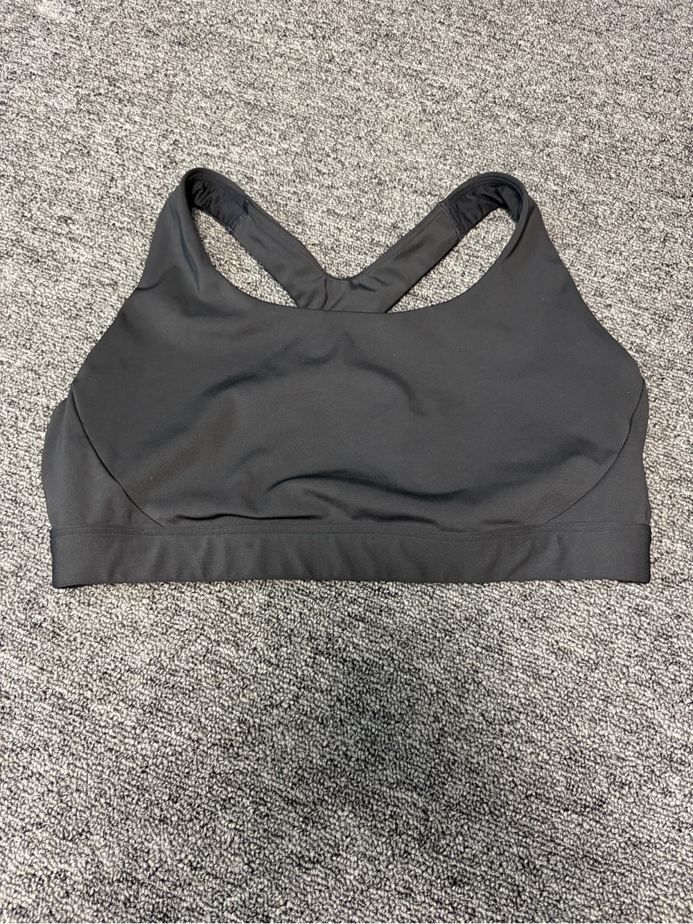 Athleta Black Racerback Sports Bra - Smooth Support
